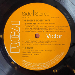 Винтажная виниловая пластинка LP The Sweet Biggest Hits (UK 1972)