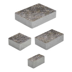 Тротуарная плитка МЮНХЕН - Искусственный камень Габбро, комплект из 4 видов плит