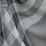 Шелковый шифон в крупную серо-черную клетку