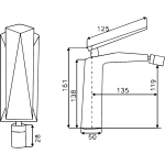 Смеситель для биде Boheme Venturo 386-B