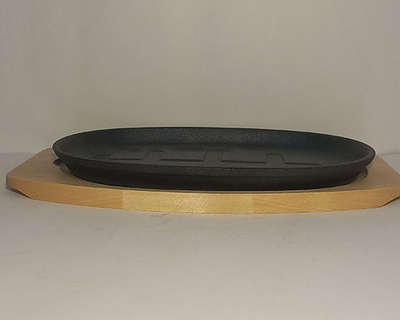 Сковорода чугун сьём.ручка 26.5*17.5см. овал Myron Cook