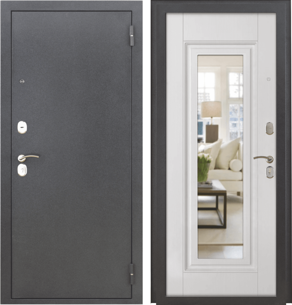 Вива зеркало антик серебро Белое дерево