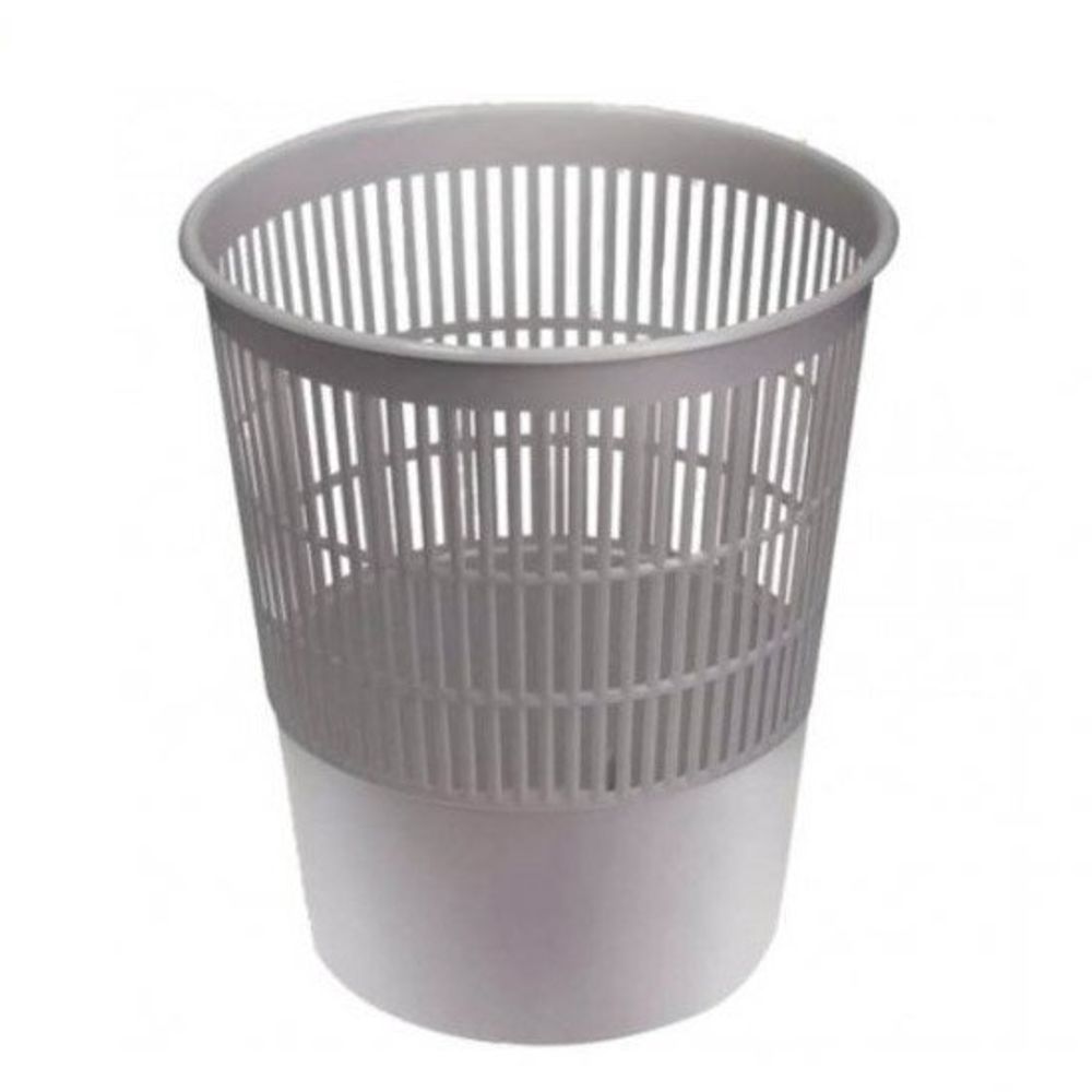 Корзина для бумаг СТАММ, 18 л, сетчатая, круглая, пластик, серая Корзина для бумаг СТАММ, 18 л, сетчатая, круглая, пластик, серая