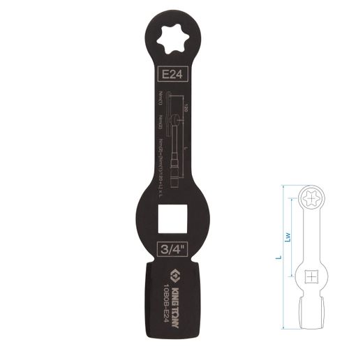 KING TONY (10B0B-E24) Ключ для тормозных суппортов грузовых автомобилей E24, 3/4", ударный