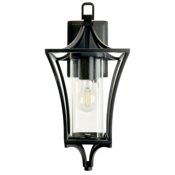 Светильник садово-парковый Feron PL731 на стену вниз 60W E27 230V, черный 51269