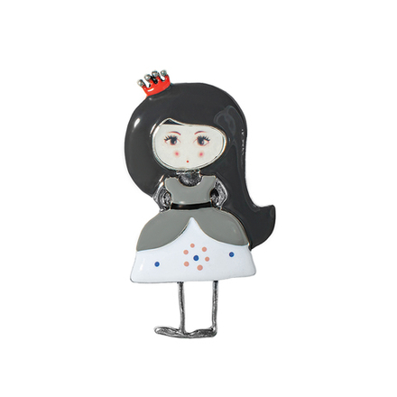 Брошь Shadore Принцесса XZ2298.2 BW/S