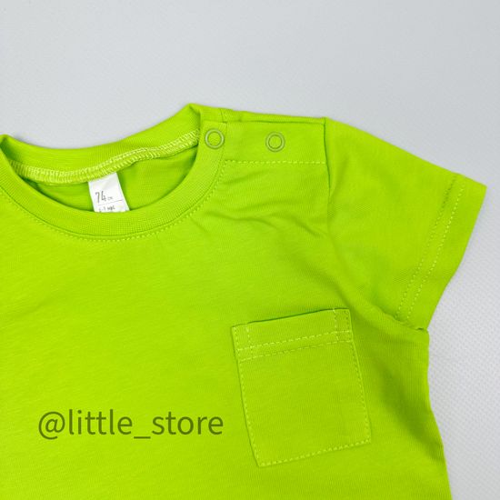 Комплект хлопковый с шортами, Сочный лайм