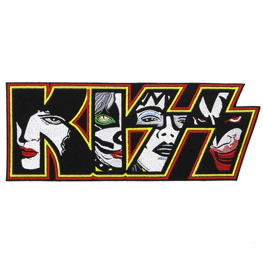 Нашивка спиновая с вышивкой группы KISS