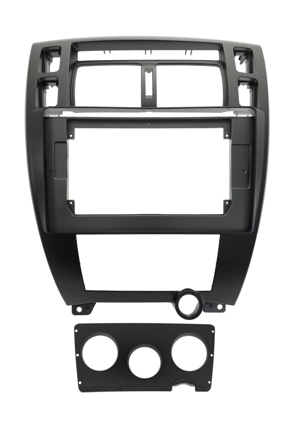 Комплект рамки с разъёмами 10" Hyundai Tucson 2004-2009 черная - Car-Smart 3037B
