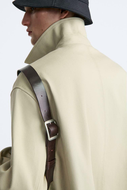 ZARA ОДНОТОННАЯ КОЖАНАЯ СУМКА, БОРДОВО-КРАСНЫЙ