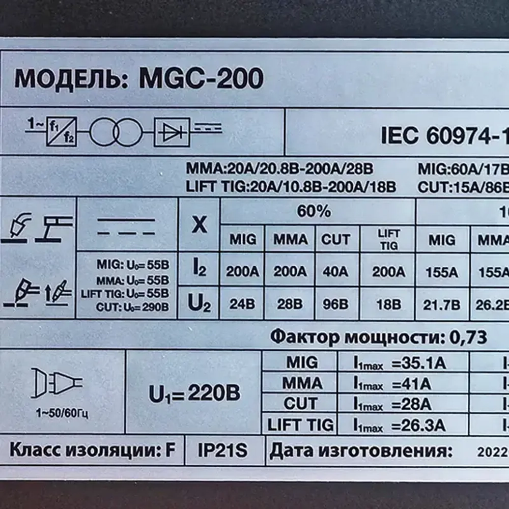 Redbo MGC-200 сварочный полуавтомат 19432