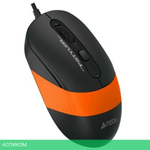 Мышь A4Tech Fstyler FM10 черный/оранжевый
