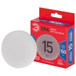 Лампа светодиодная ЭРА RED LINE LED GX-15W-865-GX53 R GX53 15Вт таблетка холодный дневной свет | Лампы cветодиодные Плоские (GX)