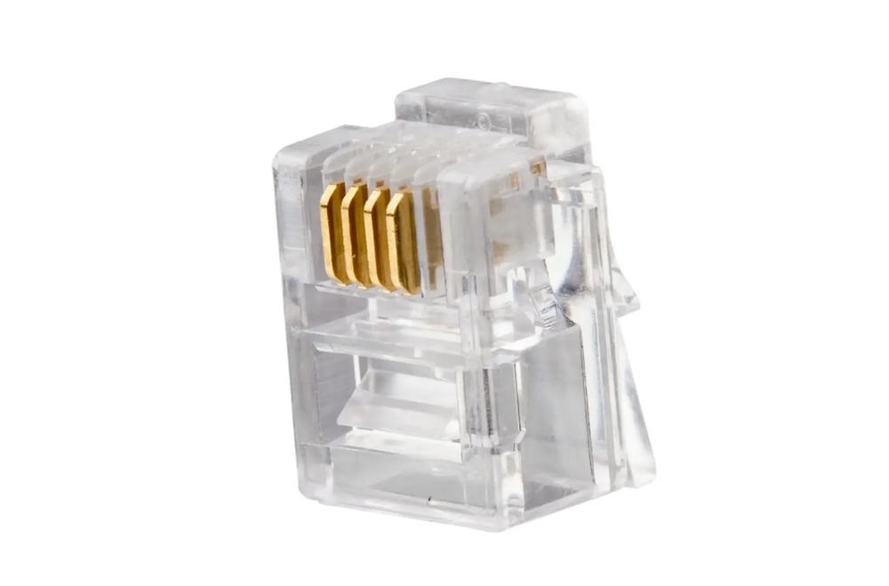 Коннектор RJ-11 (6p4c) 5Bites медный 10 шт./упак.