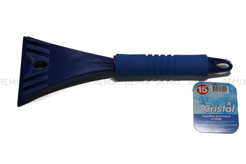 Скребок "Kolibriya" Cristal-15 Для снега/льда+водосгон, мягкая ручка  (1/60)