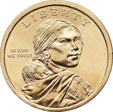 1 доллар (dollar) 2019 P США «Коренные Американцы - Индейцы в космической программе»