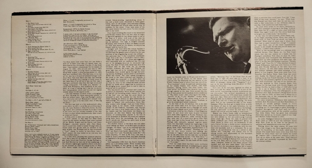 Винтажная виниловая пластинка LP Zoot Sims Zootcase (USA 1976)