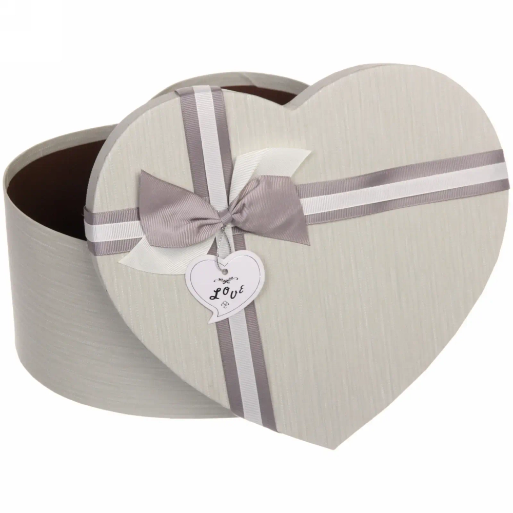 Коробка подарочная «От всего сердца», цвет серый, 23*26*13 см