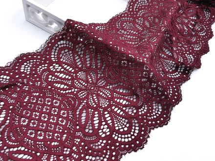 Эластичное кружево, брусничное вино, 23,5 см, (Арт: EK-2784), м