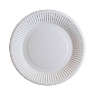 Тарелка картон.170мм  н/лам.белый /10шт Мистерия