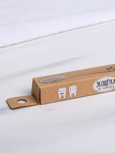 Зубная щётка для детей, бамбук "Панды", 15 x 2 x 1.5 см