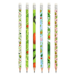 Набор черных простых заточенных карандашей, 12 шт, с ластиком, MC-Basir, с рисунком Авокадо, деревянные обычные чернографитные карандаши для начинающих, HB (твердо-мягкий), графитовые серые для школы