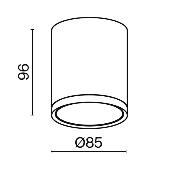 Потолочный светильник Обруч / Hoop 1*GX53 12 Вт Technical c086cm-gx53-mrd-bg