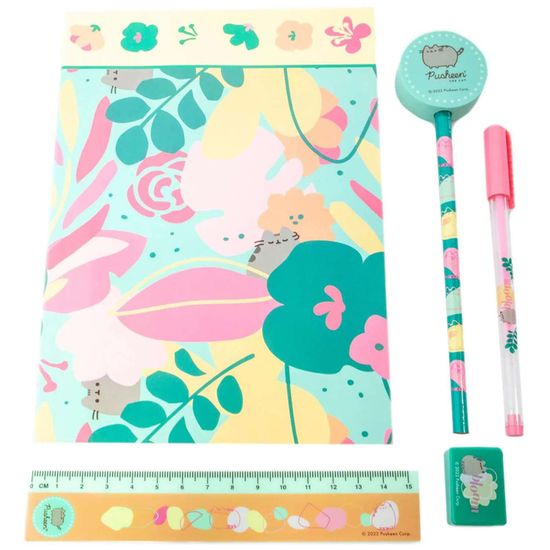 Канцелярский набор Пушин Botanical (блокнот, ручка, карандаш, ластик, точилка) SR73863 (10013160/291024/5162155/8, Китай)