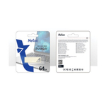 Флеш-драйв 64ГБ NETAC U326, USB 2.0, металлический корпус, серебристый