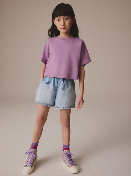 Шорты джинсовые для девочки Next E35-570, Голубой