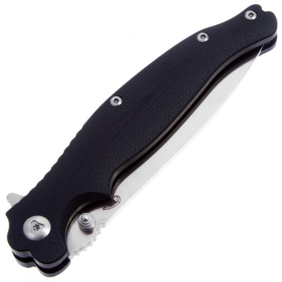 Складной нож Reptilian Вояж-01 черный c клинком из стали D2, рукоять G10