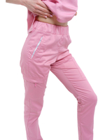 Брюки медицинские женские Тезис TZ210, на резинке со шнурком, розовый, 42