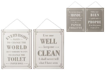 Табличка в ассортименте 40x0,5x30см Металл