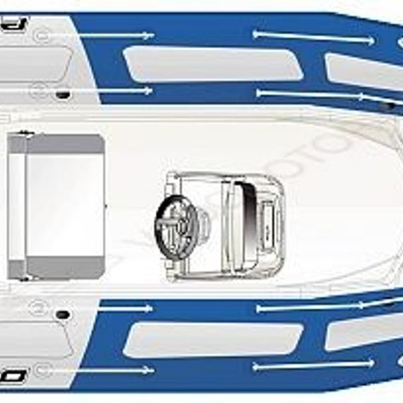 Лодка надувная ZODIAC PRO 420 NEO хайпалон-неопрен ( сине-белая )