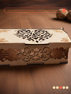 Шкатулка сердце. 17х8,5х5 см