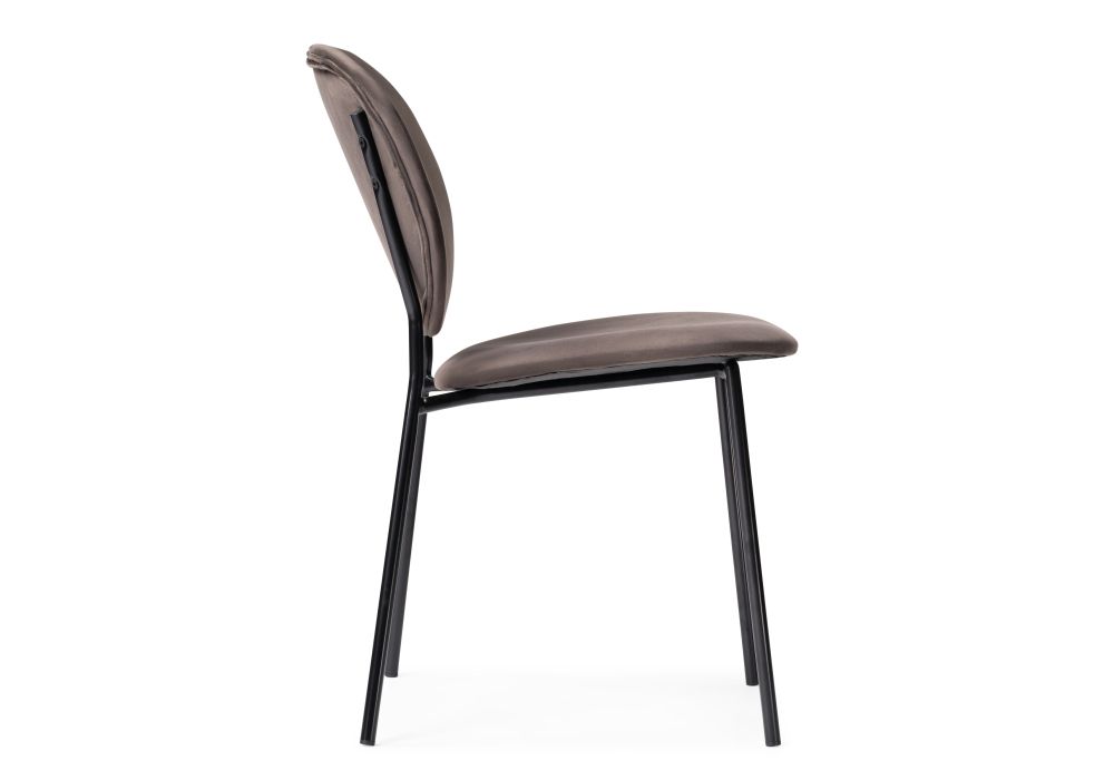 Стул на металлокаркасе Саранда кофе / черный глянец