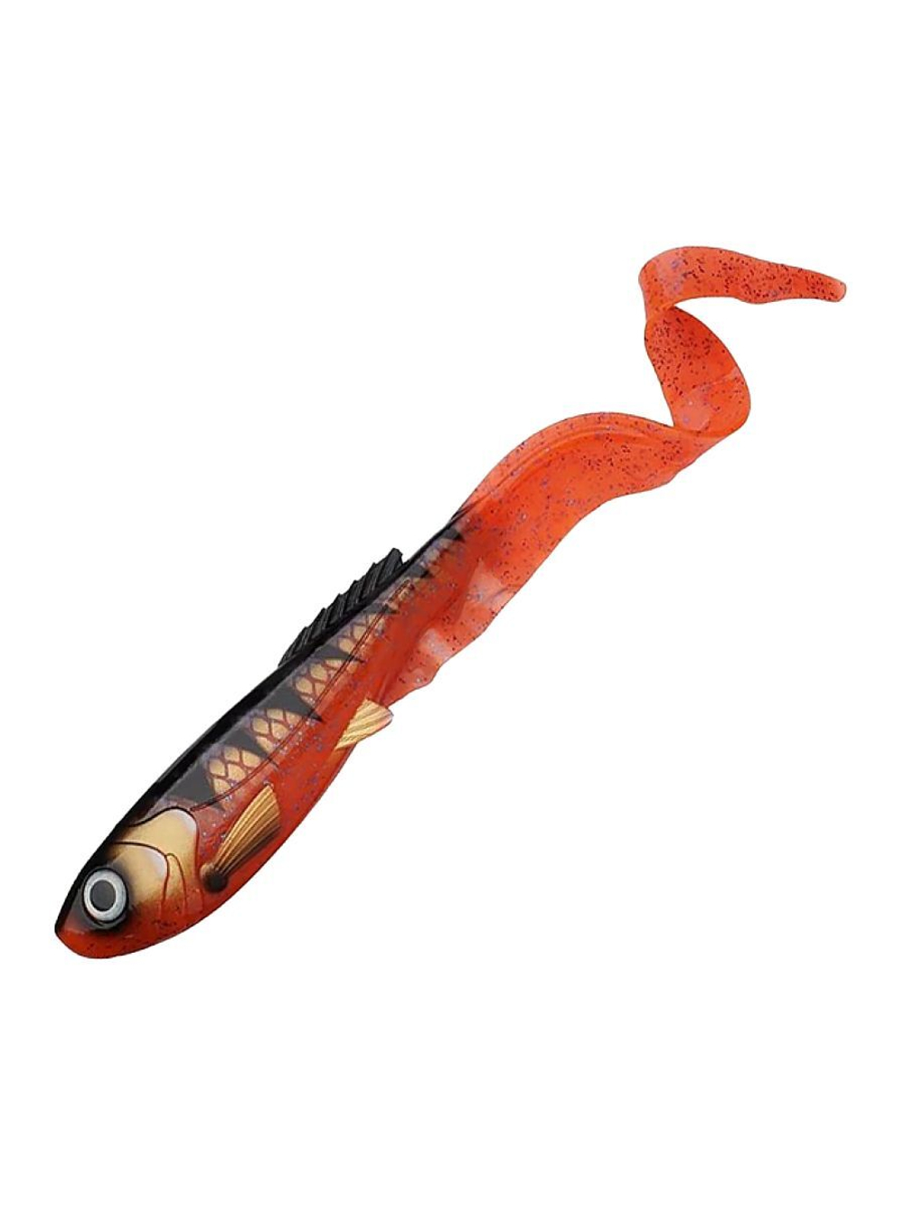 Приманка мягкая твистер Abu Garcia Beast Curl Tail, 210 мм, 4 шт, Firetiger