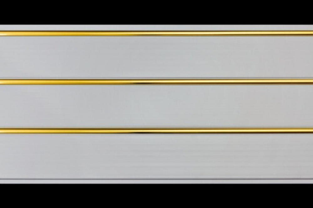 Панель ПВХ пот 3000*240мм золото бел.лак