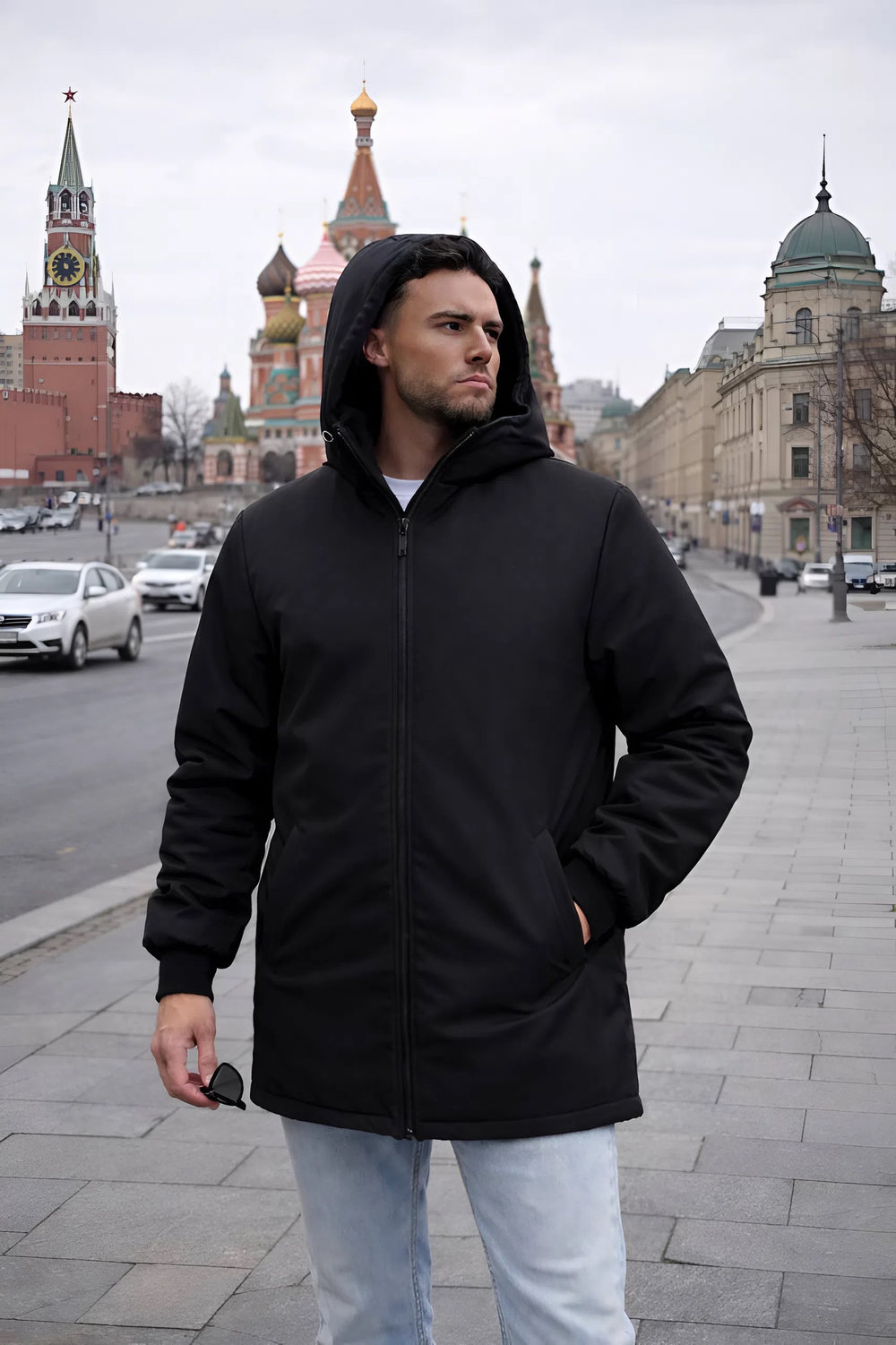 Полупальто мужское демисезонное "HN-6" черный
