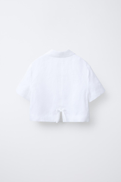 ZARA УКОРОЧЕННЫЙ БЛЕЙЗЕР, БЕЛЫЙ