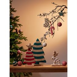 Декор новогодний Trendy stripes из джута и гофрированного картона из коллекции New Year Essential
