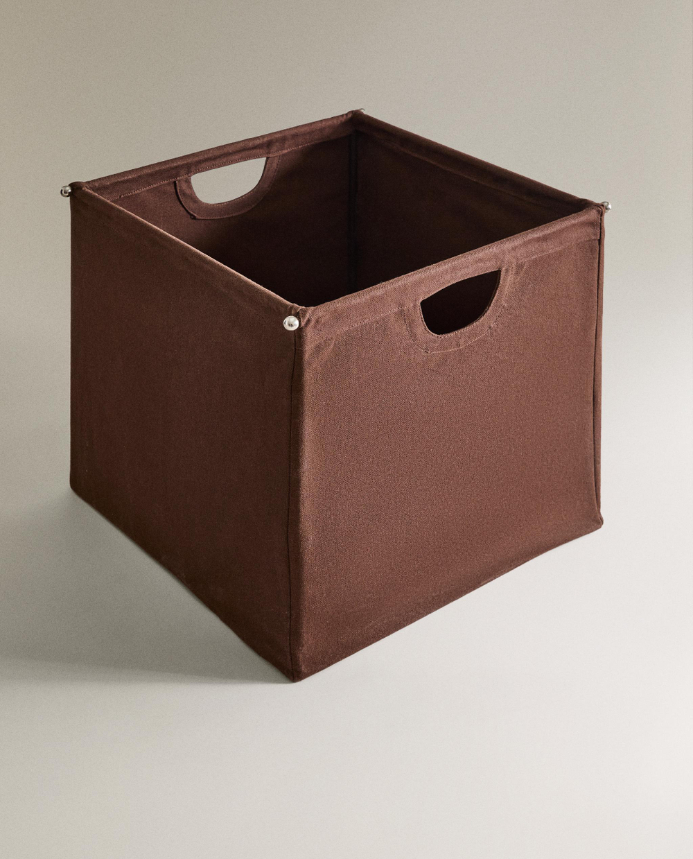 Zara Home Корзина из хлопка, цвет коричневый, 36 см