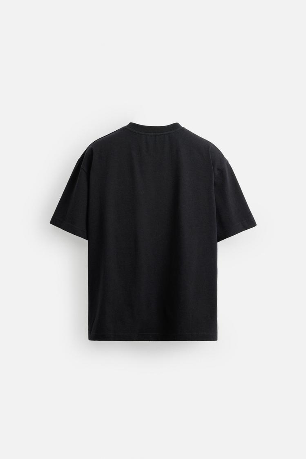 ZARA ФУТБОЛКА С НАДПИСЬЮ, ЧЕРНЫЙ