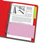 Разделитель картонный BRAUBERG, 100 листов 105х240 мм, 160 гр, розовый