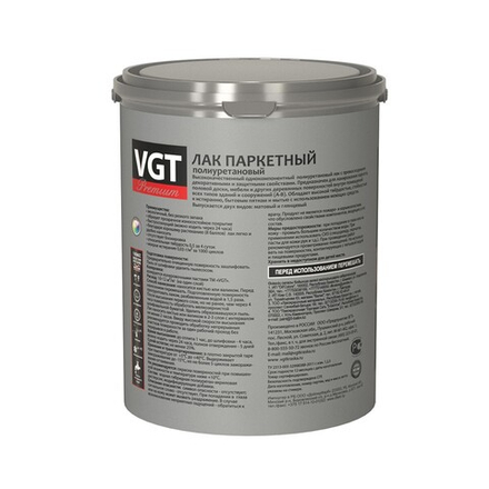 Лак паркетный VGT Premium, полиуретановый, глянцевый, 0,9 кг