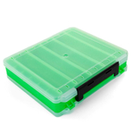Коробка двухсторонняя для воблеров, 10 гнезд (20.5х19см), Зеленый