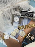 Пуговицы Шан. белые матовые с молочной эмалью