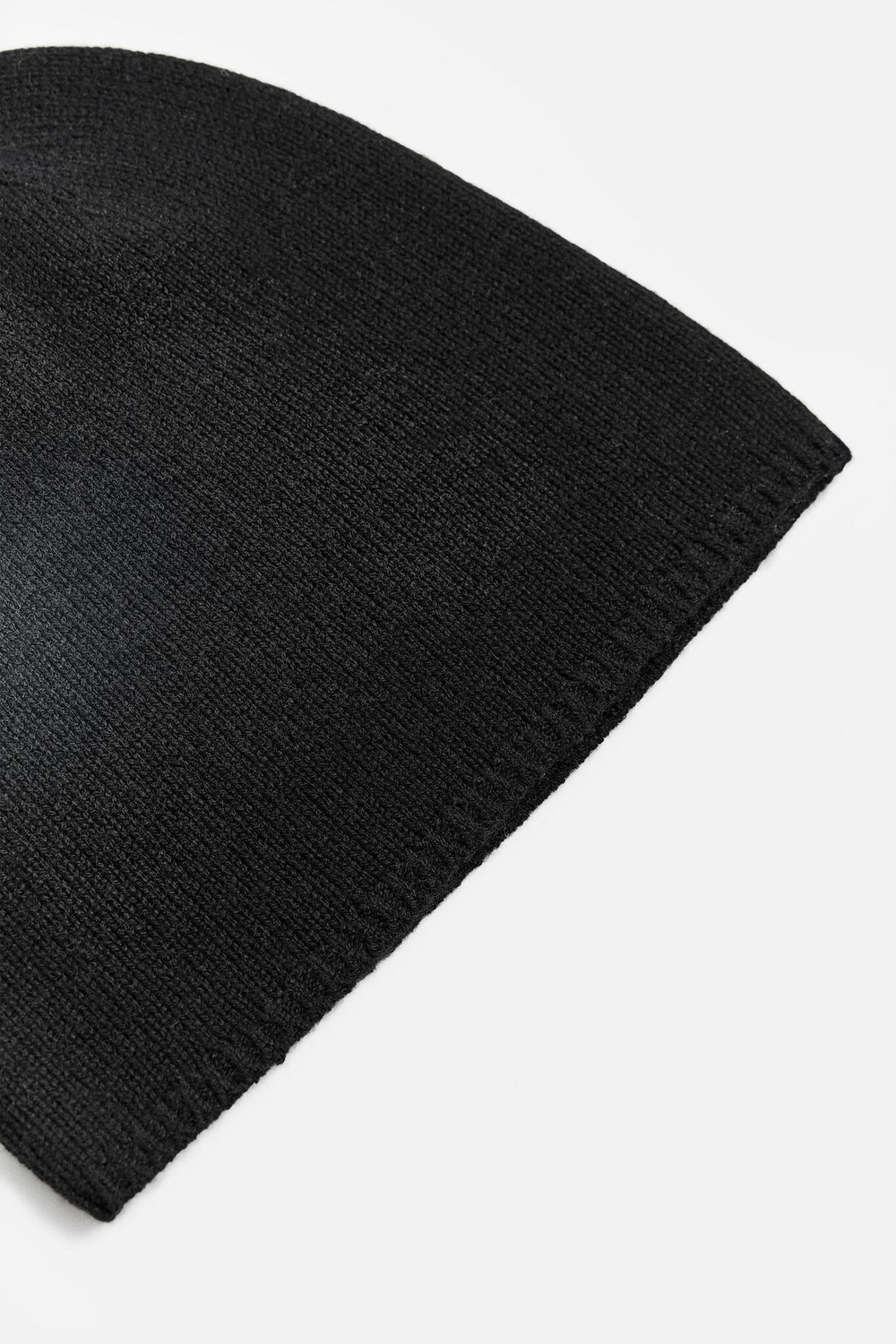 ZARA ШАПКА ИЗ ШЕРСТИ И КАШЕМИРА, ЧЕРНЫЙ