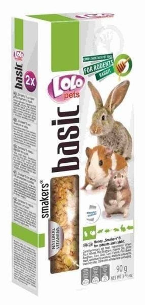 LoLo PETS Smakers для грызунов и кроликов медовый 90г