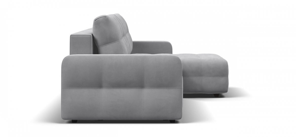 Угловой диван Денди Велюр Монолит сталь